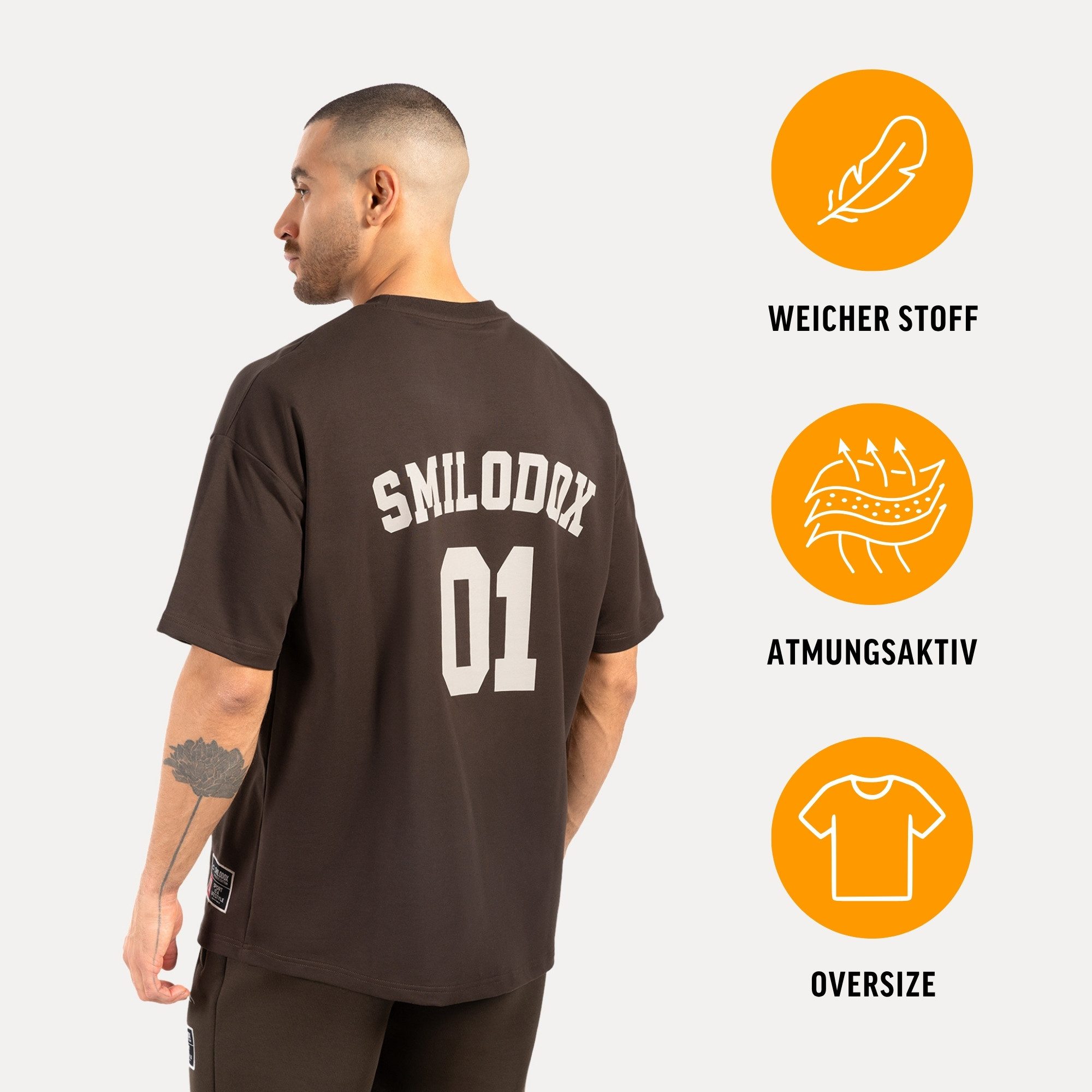 Smilodox T-Shirt Rayk, Locker geschnittenes Oversize Shirt mit auffälligem günstig online kaufen