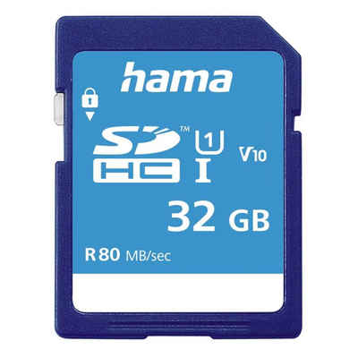 Hama SDHC 16GB Class 10 UHS-I 80MB/S Speicherkarte (32 GB, UHS-I Class 10, 80 MB/s Lesegeschwindigkeit)
