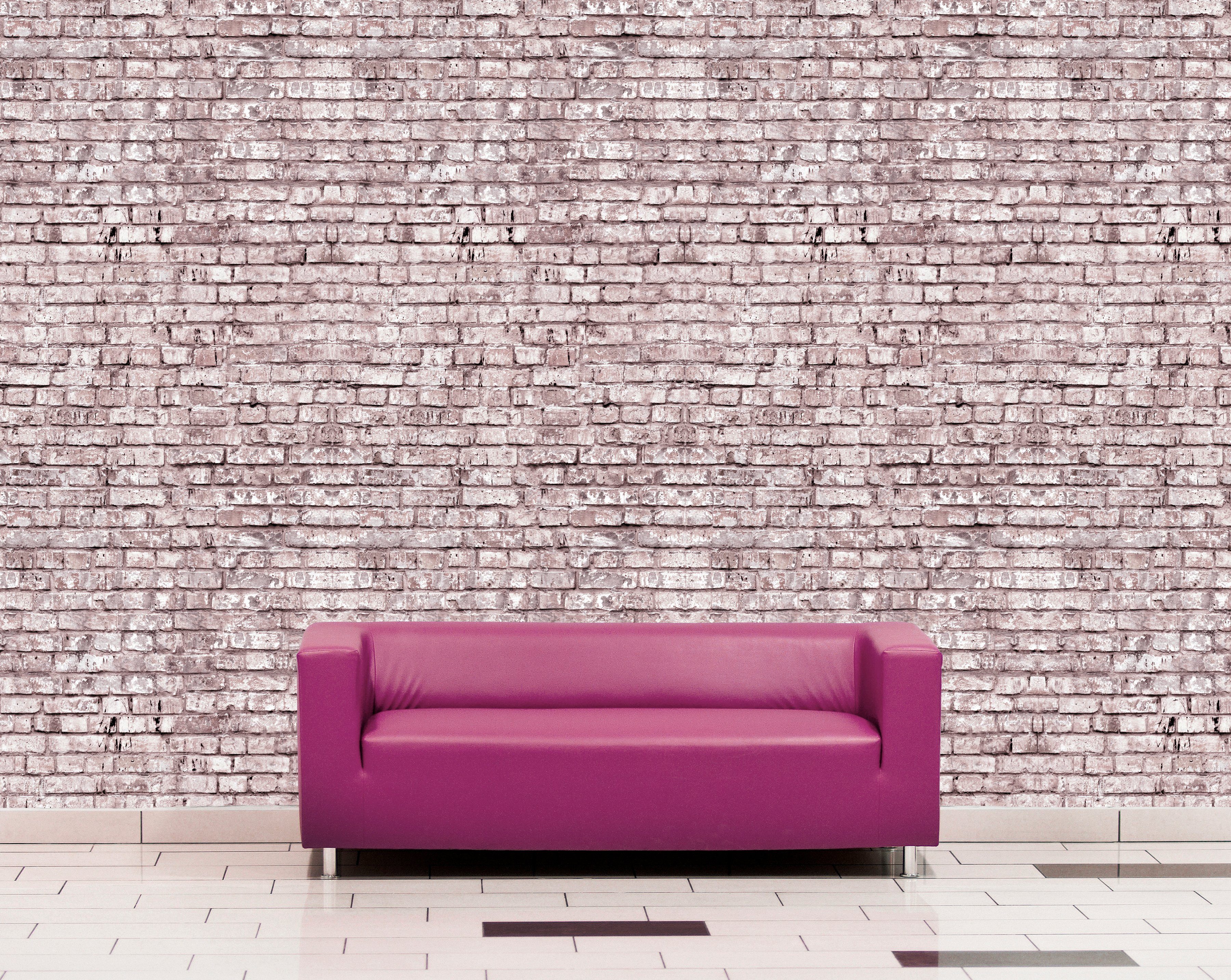 queence Vinyltapete Taih, glatt, Abriebeffekte, Steinoptik, bedruckt, clean, minimalistisch, unifarben, 90x250cm, selbstklebend, kinderleichte Anbringung, Sticker