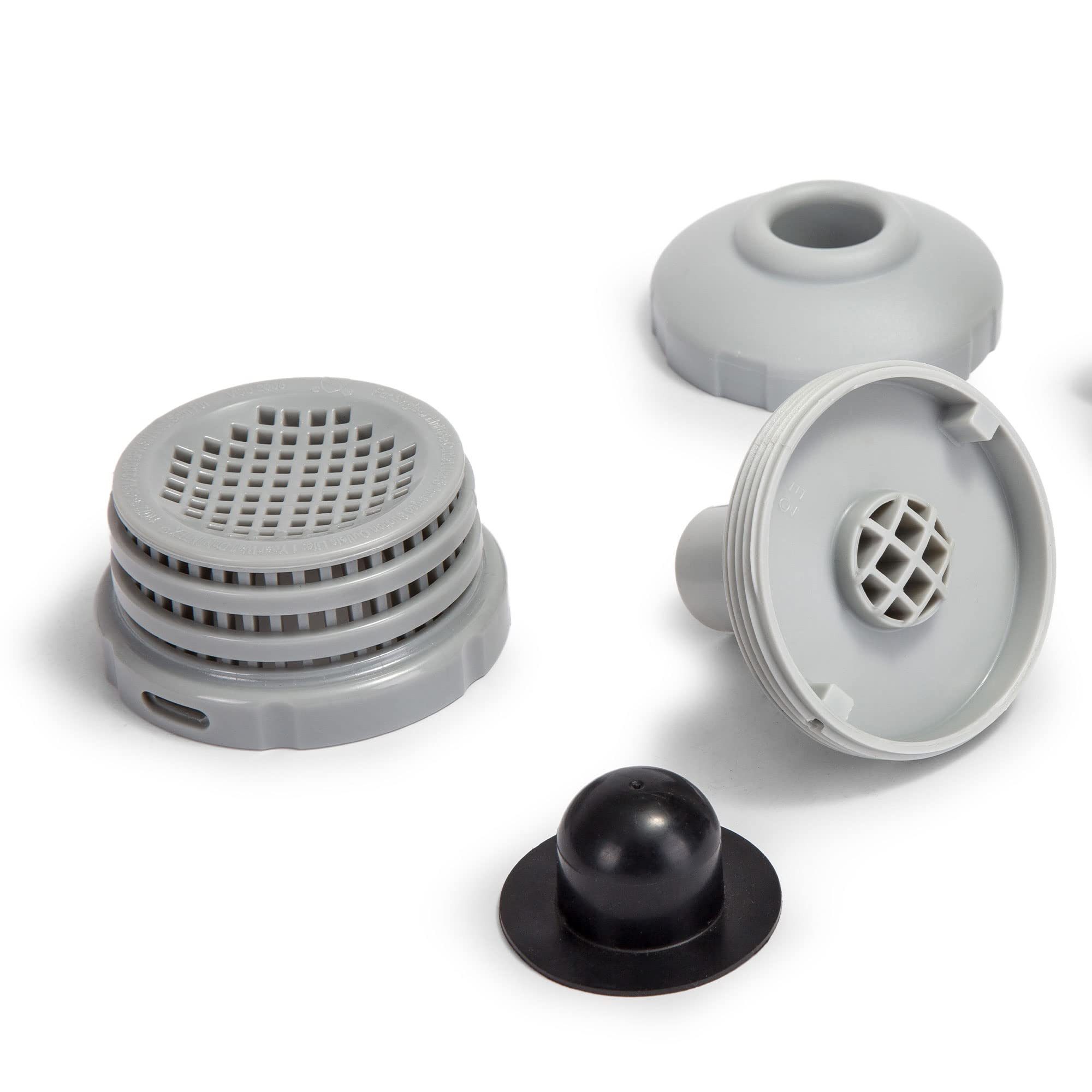 Intex Flaschenverschluss Intex Anschluss-Set Ø 32 mm für Wasserbelebung, Grau, kompatibel mit Wasserbelebung
