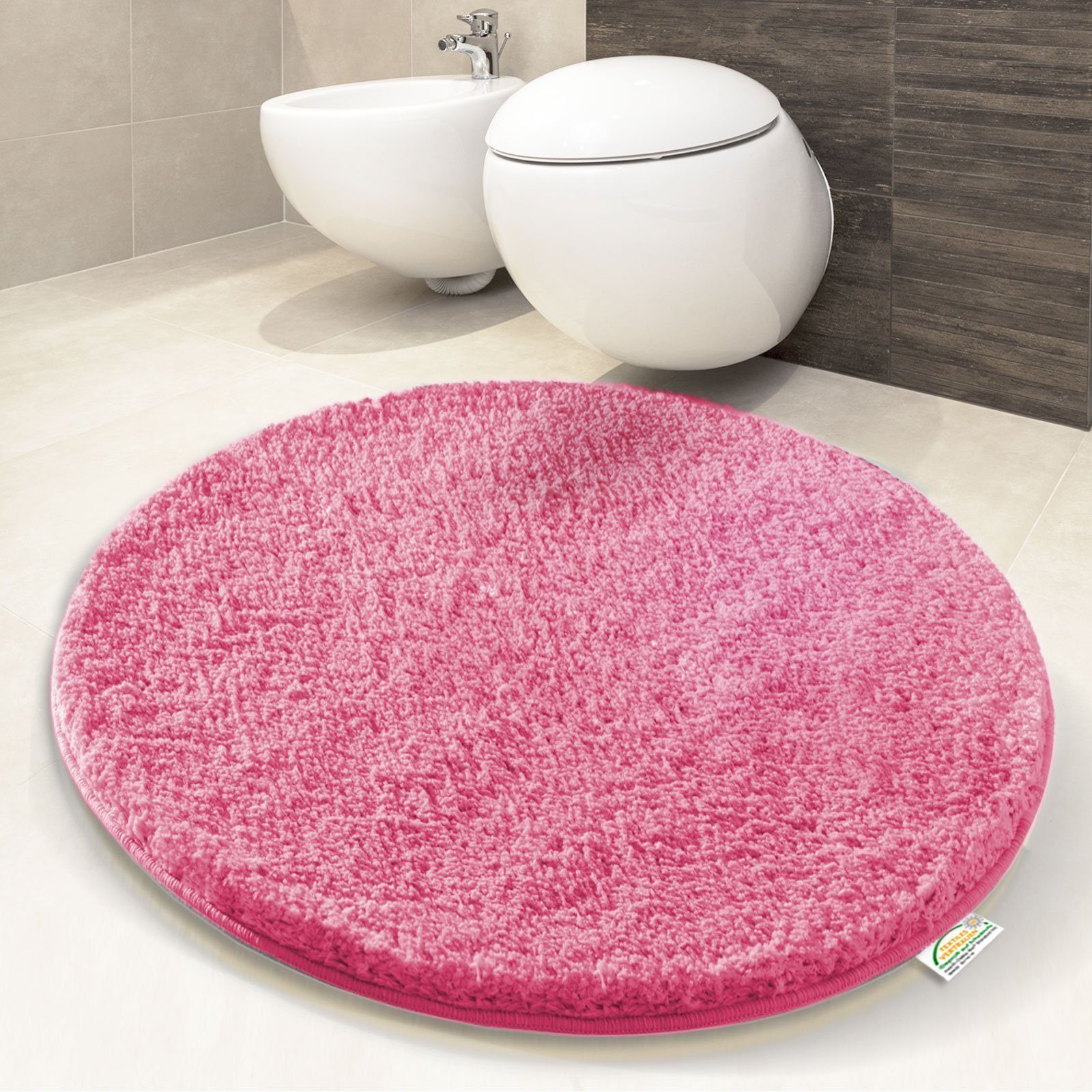Karat Badematte Karat, runder Badteppich, Viele Farben, Fußbodenheizung gee günstig online kaufen