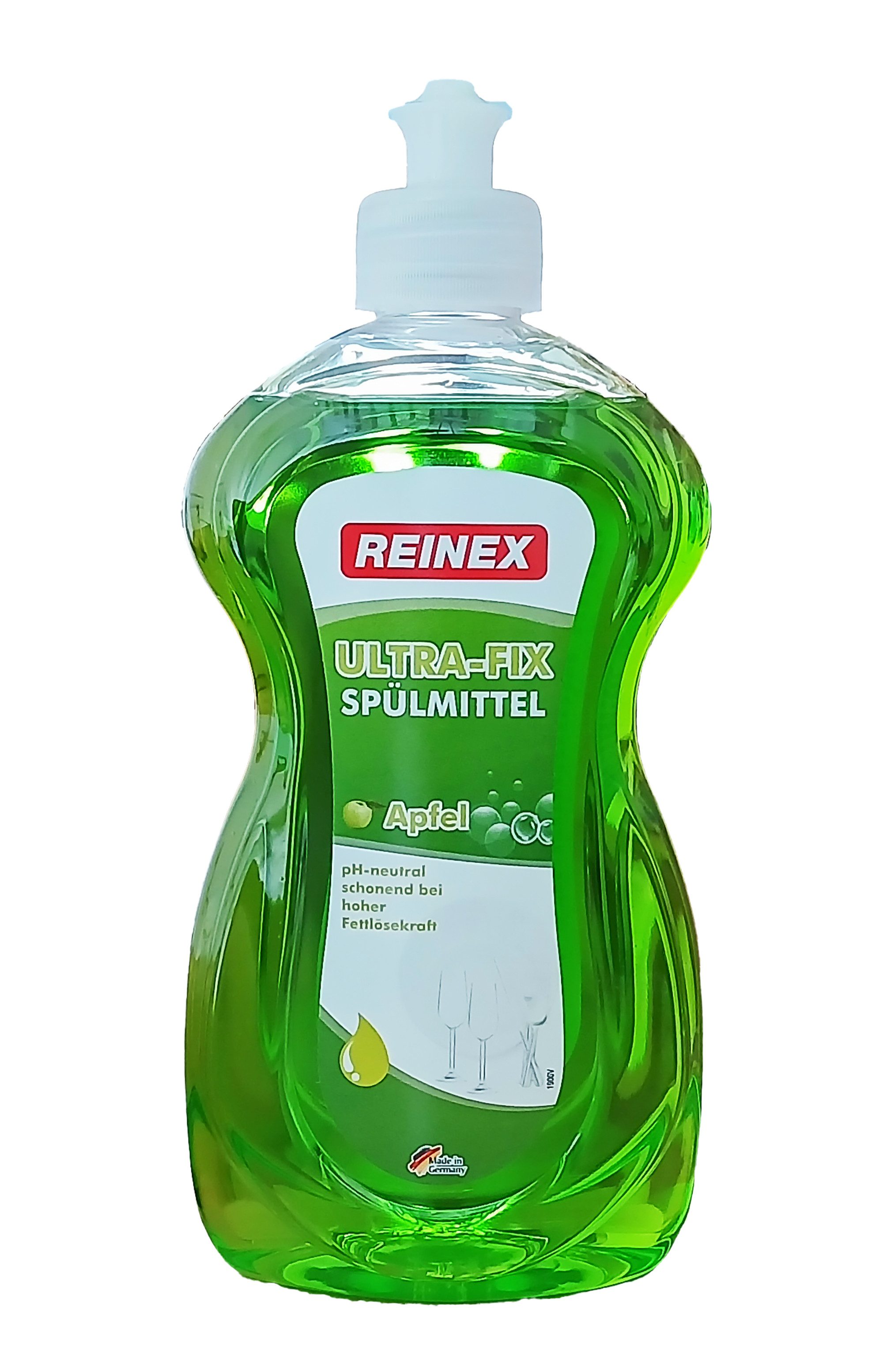 Reinex SPÜLMITTEL ULTRA-FIX Apfel 500ml pH-neutral Handspülmittel 42 Geschirrspülmittel (Geschirrspülmittel Geschirrreiniger Geschirr)