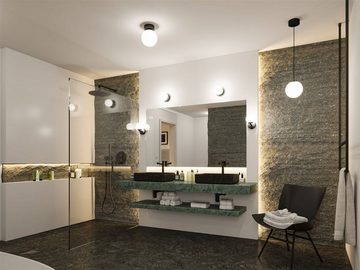 Paulmann LED Deckenleuchte Selection Bathroom Gove IP44 3000K 9W Satin, Glas/Metall, LED fest integriert, Warmweiß