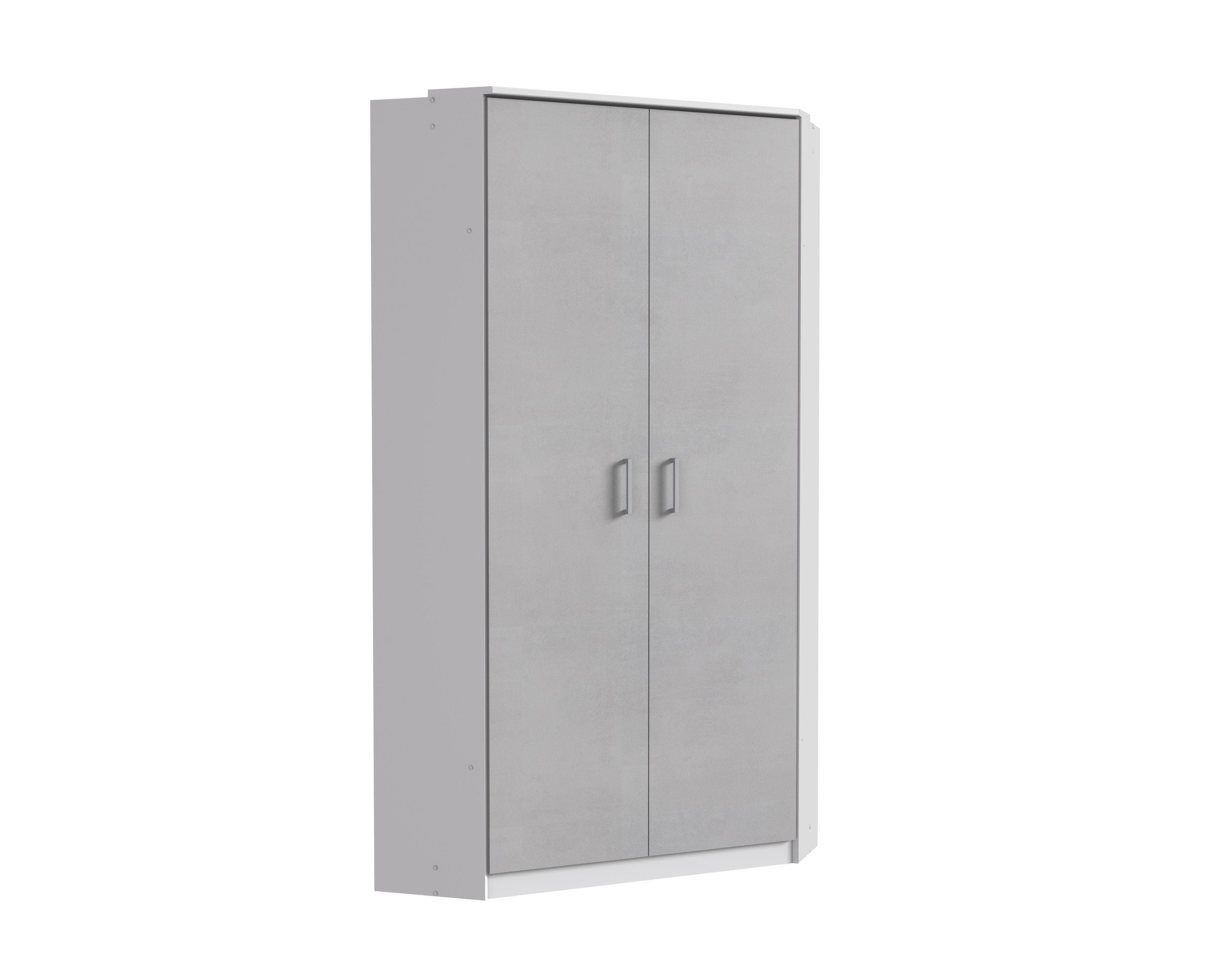 freiraum Kleiderschrank Click (B/H/T: 95x198x95 cm) Weiß mit Türen in 8 2 und Einlegeböden