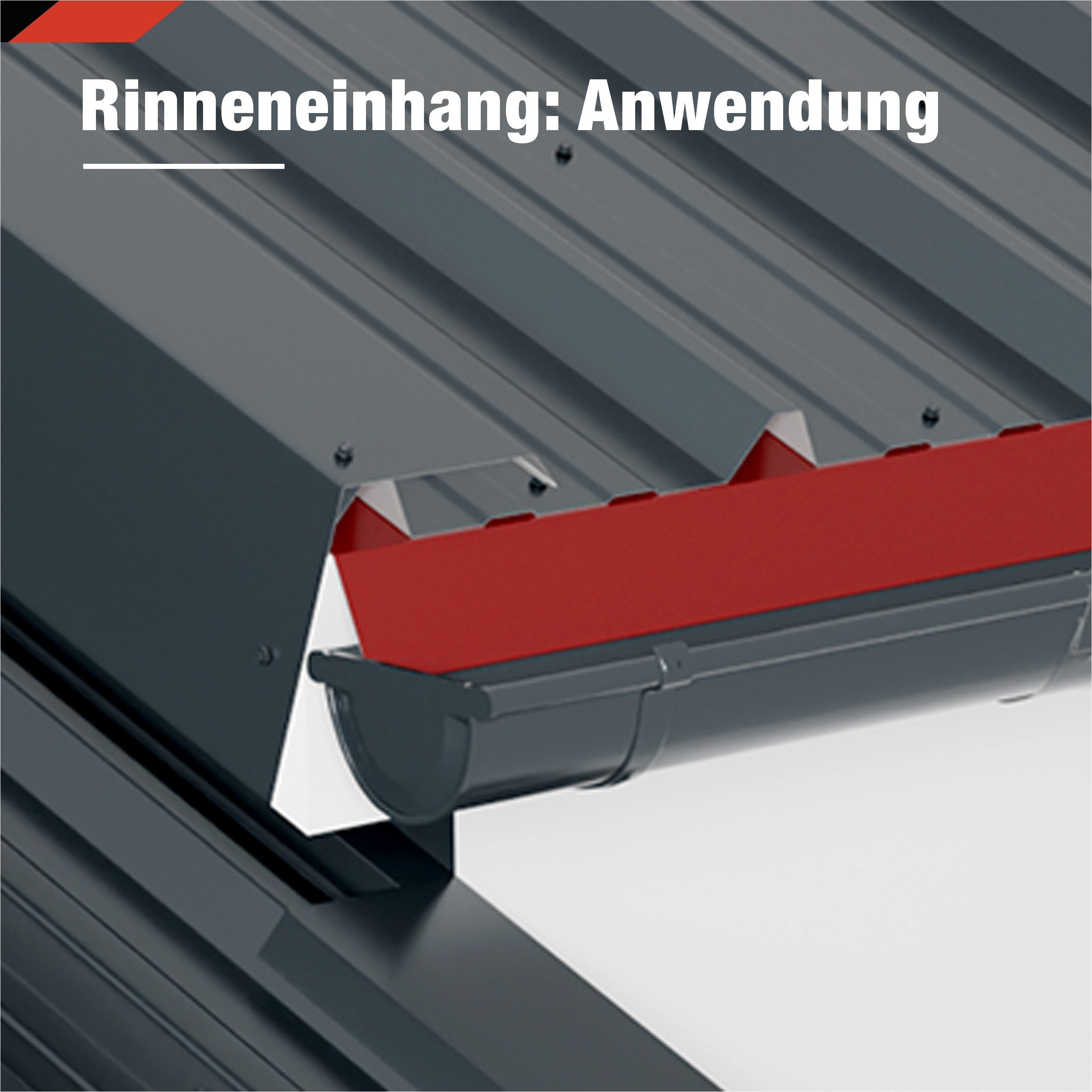 BRAVO Glattblech Rinneneinhang Traufblech 1 m – Schürze für Dachrinne / Tropfblech, ideal für Gartenhaus, Carport, Garage und Schuppen
