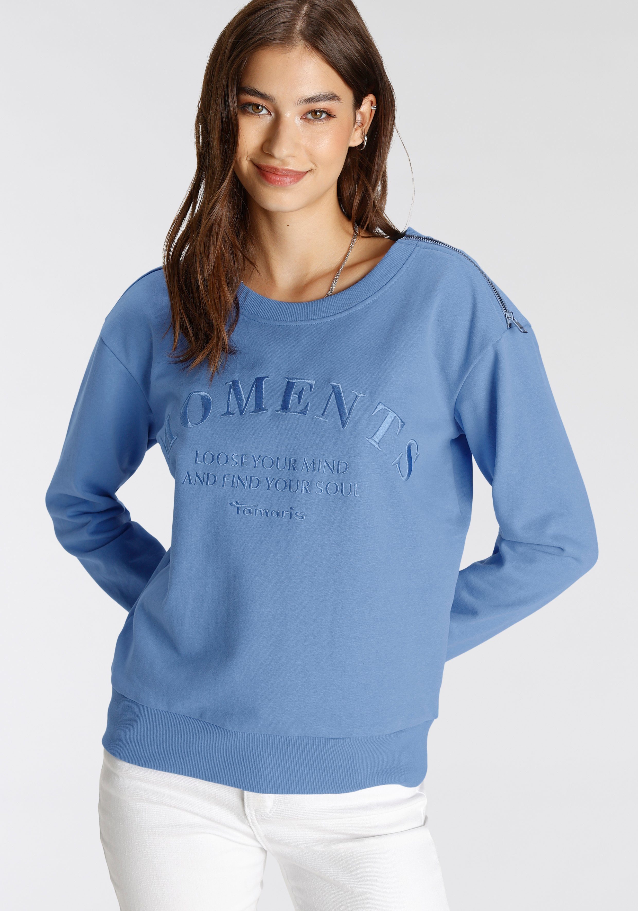 Tamaris Sweatshirt Mit einem Zipper an günstig online kaufen
