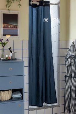 TOM TAILOR HOME Duschvorhang Navy Badewanne Dusche Breite 180 cm (1-tlg., 1x Duschvorhang), Anti-Schimmel, Antibakteriell, Wasserabweisend, Waschbar