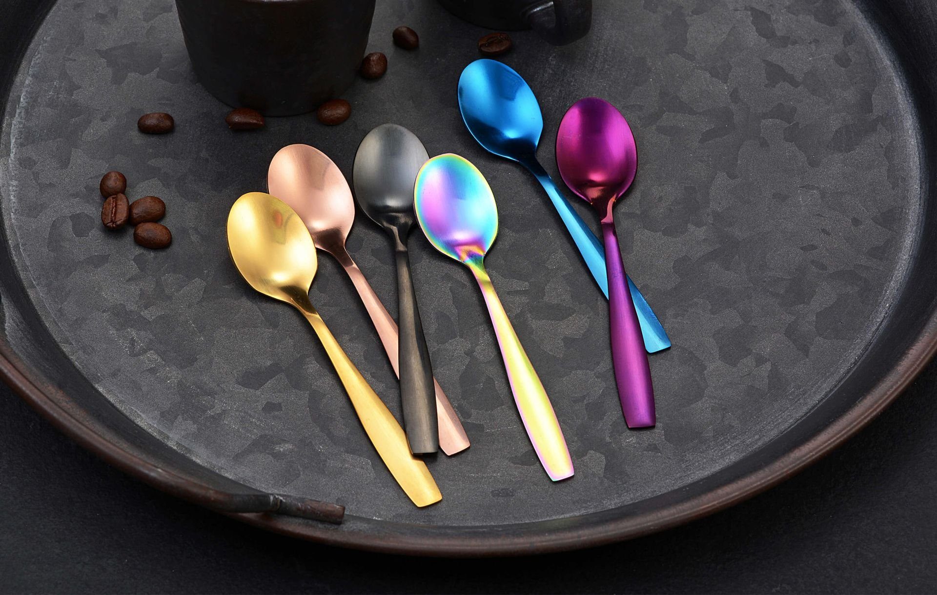 GRÄWE Espressolöffel (6 Stück), GRÄWE Espressolöffel Serie Königstein, 6 Stück, bunt