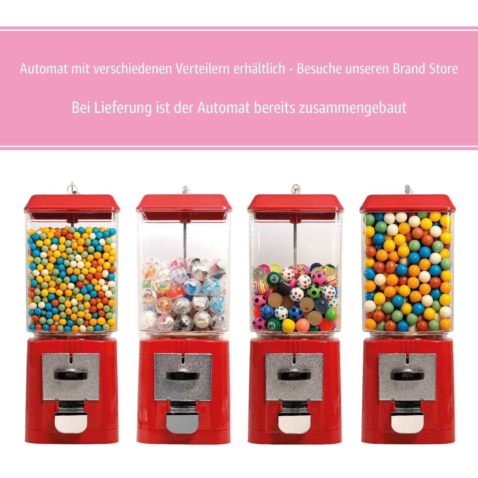 the kg Füllung (3 mm) shop mit / Kaugummiautomat 0,50€ Münzeinwurf, 12,5 Vorratsglas mit what