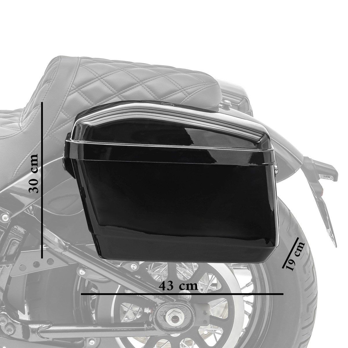 Craftride Koffer Chopper Seitenkoffer # Nevada je 20l + Haltesatz