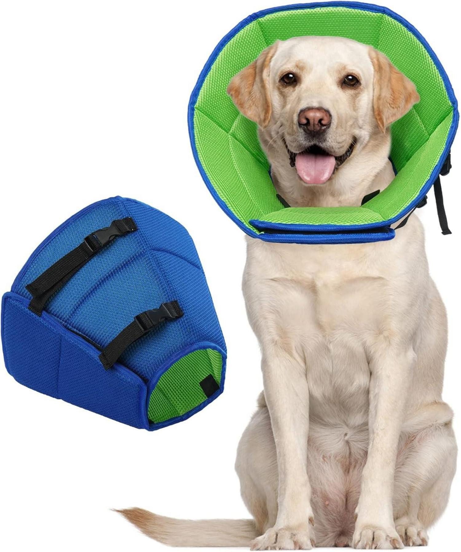 Schutzkragen Halskrause Hund Leckschutz Schutzkragen Einstellbar Blau XL