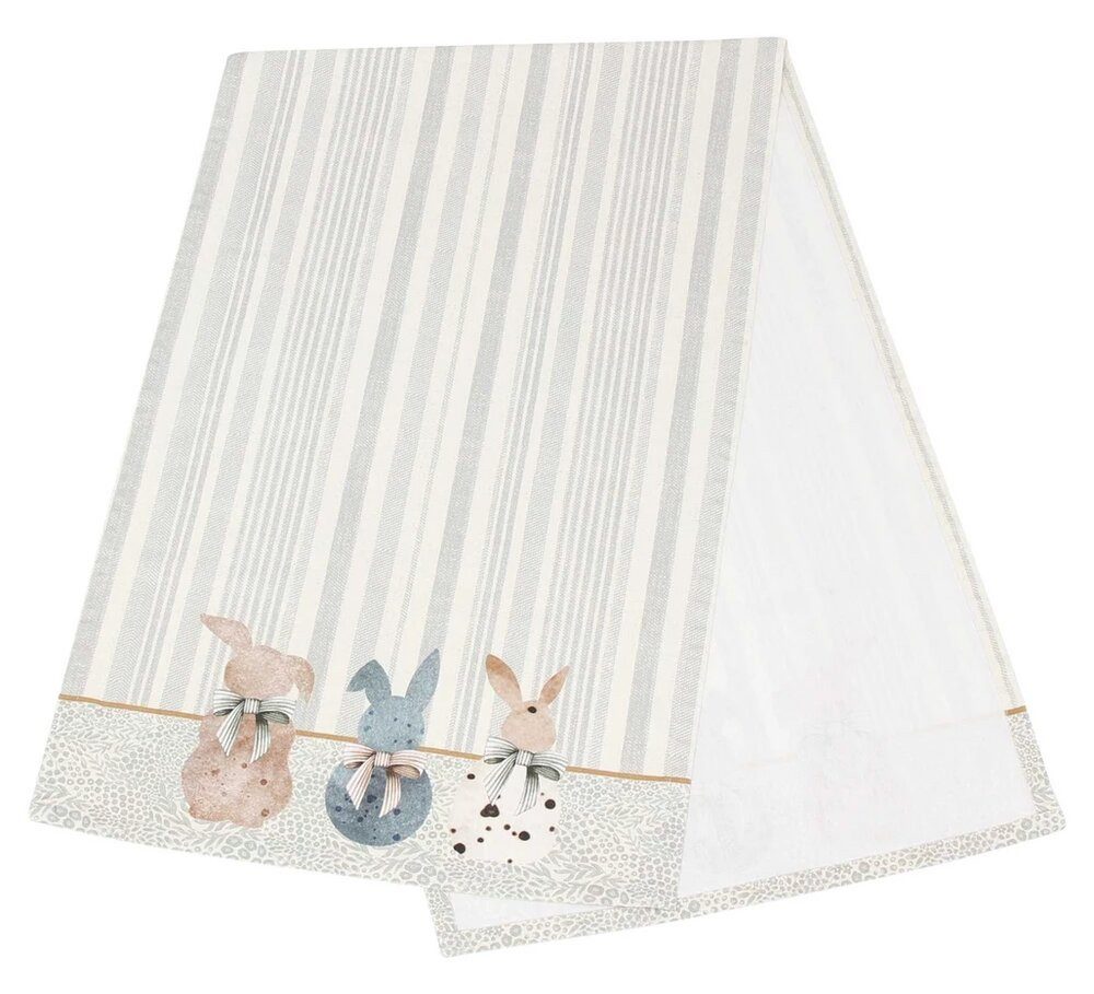 Home-trends24.de Tischläufer Hasentrio Tischdeko Osterhase Beige 40 x 140 B günstig online kaufen