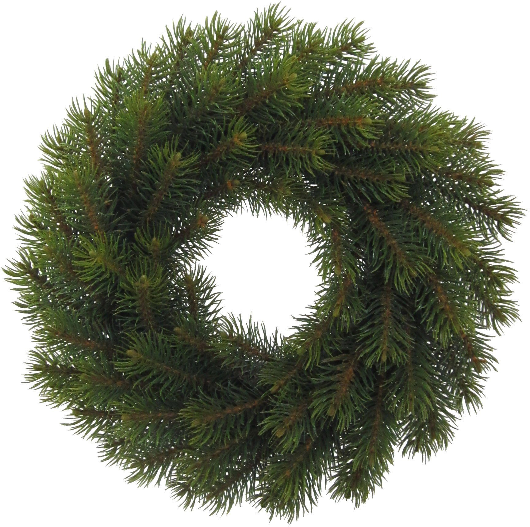 Winterliche Ø green, Creativ Kranz, 2er-Set Kunstpflanze Tanne, Weihnachtsdeko cm, 25