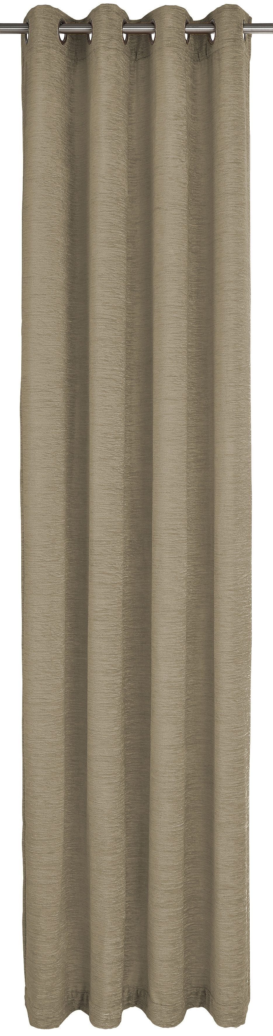 (1 St), Holmsund taupe Ösen Vorhang blickdicht, 288g/qm, Wirth, Chenille