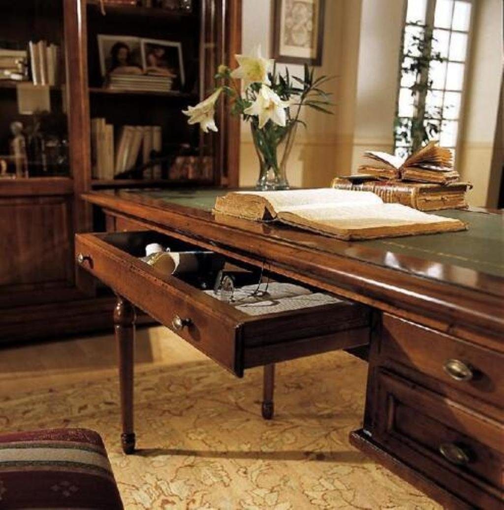 Italienische Büro JVmoebel Möbel Tisch Schreibtisch Stuhl Schreibtisch, Sekretär Set