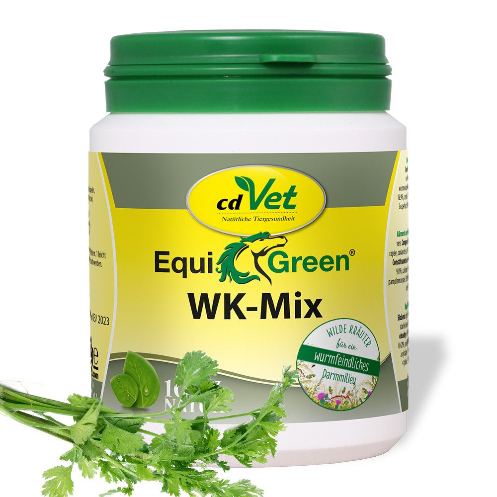 cdVet Equigreen WK-Mix, Nahrungsergänzungsmittel für: Pferde, Esel, für ein wurmfeindliches Darmmileu, auch für Fohlen