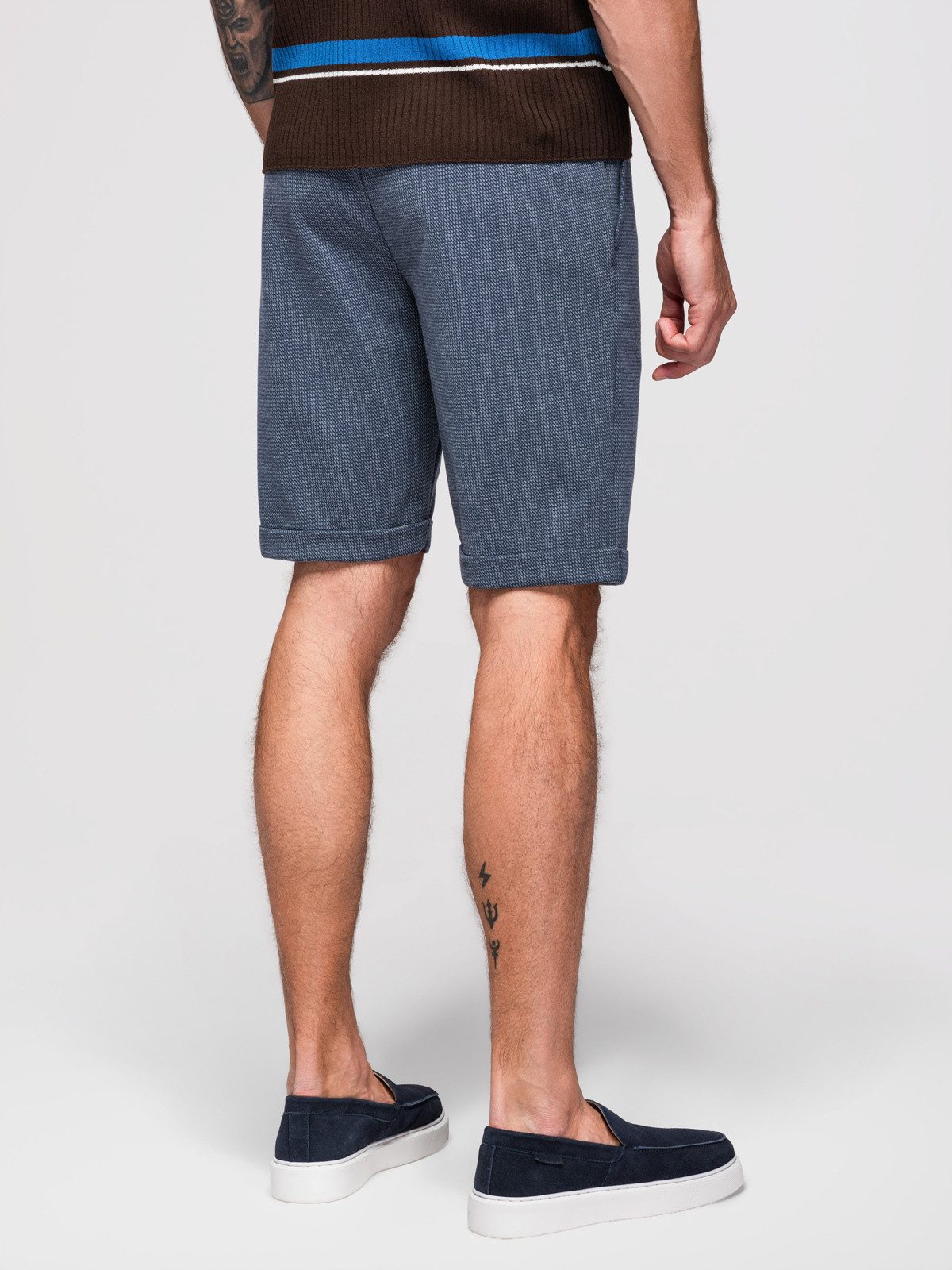 OMBRE Sweatshorts Shorts für Herren mit strukturiertem Strickgummiband