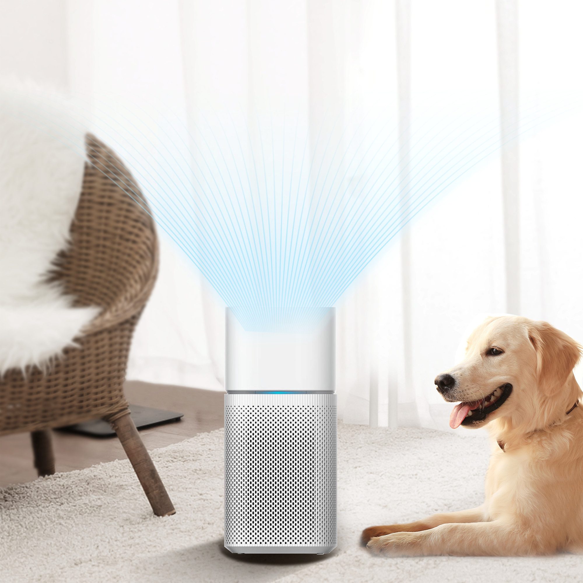 Hanseatic Luftreiniger »KJ400« mit Digitalanzeige, für 104 m² Räume, 35W, Top Filtersystem für Allergiker mit Ionentechnologie