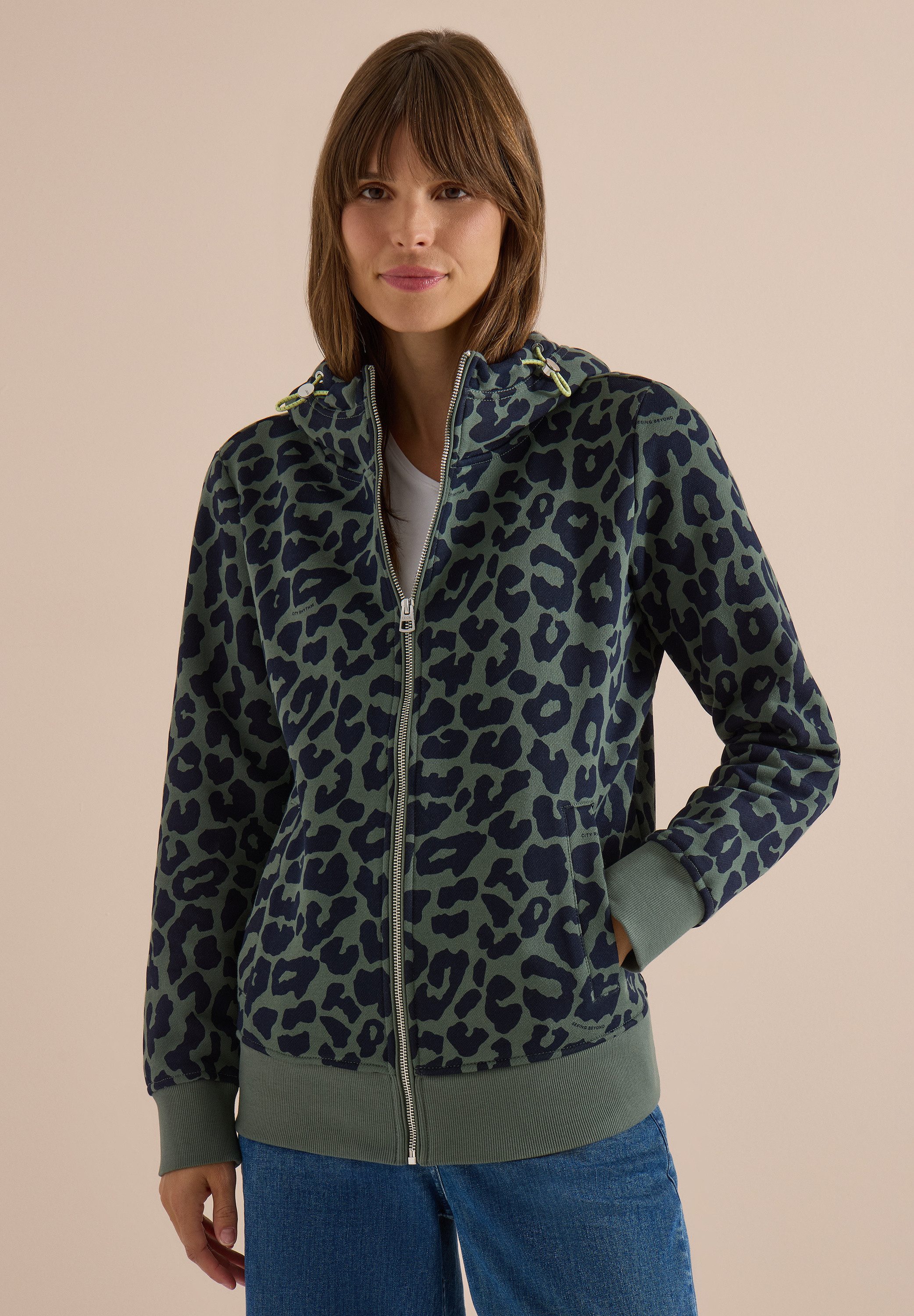 CECIL Sweatjacke aus reiner Baumwolle