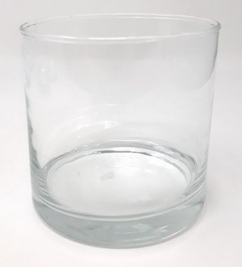 CreaFlor Home Deko-Glas Cyli, Transparent H:25cm D:10cm Glas