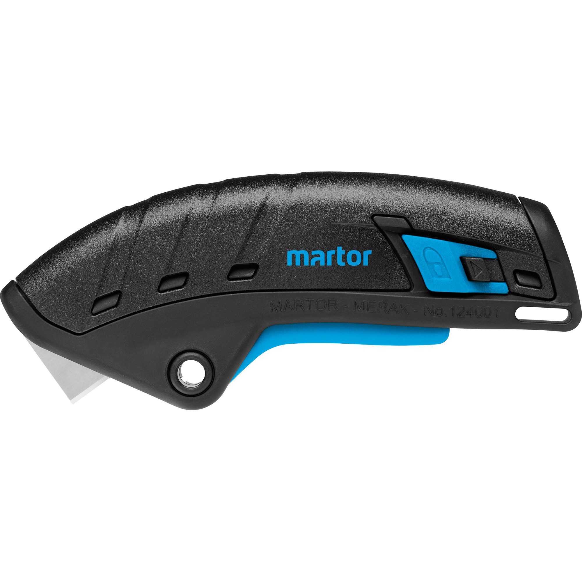 Martor Cutter Zangengriffmesser SECUPRO MERAK 124001.02 schwarz/cyan