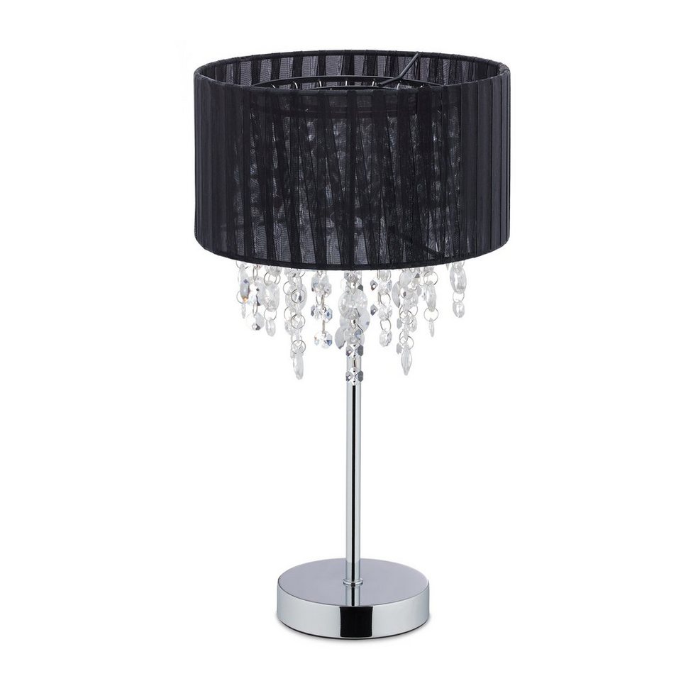 Tischlampe Kristall Nachttischlampe LED  3 Stufen Touchdimmer Tischleuchte 49 cm