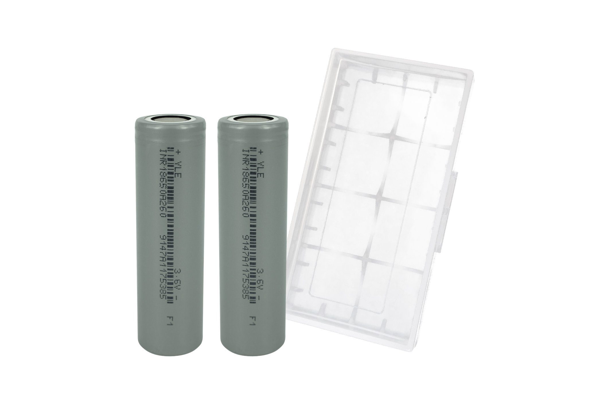 PowerSmart INR18650A260 Zusatz-Akku 2x inkl.Aufbewahrungsboxen INR18650A260 Reale KapazitÃ¤t LiNMC 2600 mAh (3,6 V)