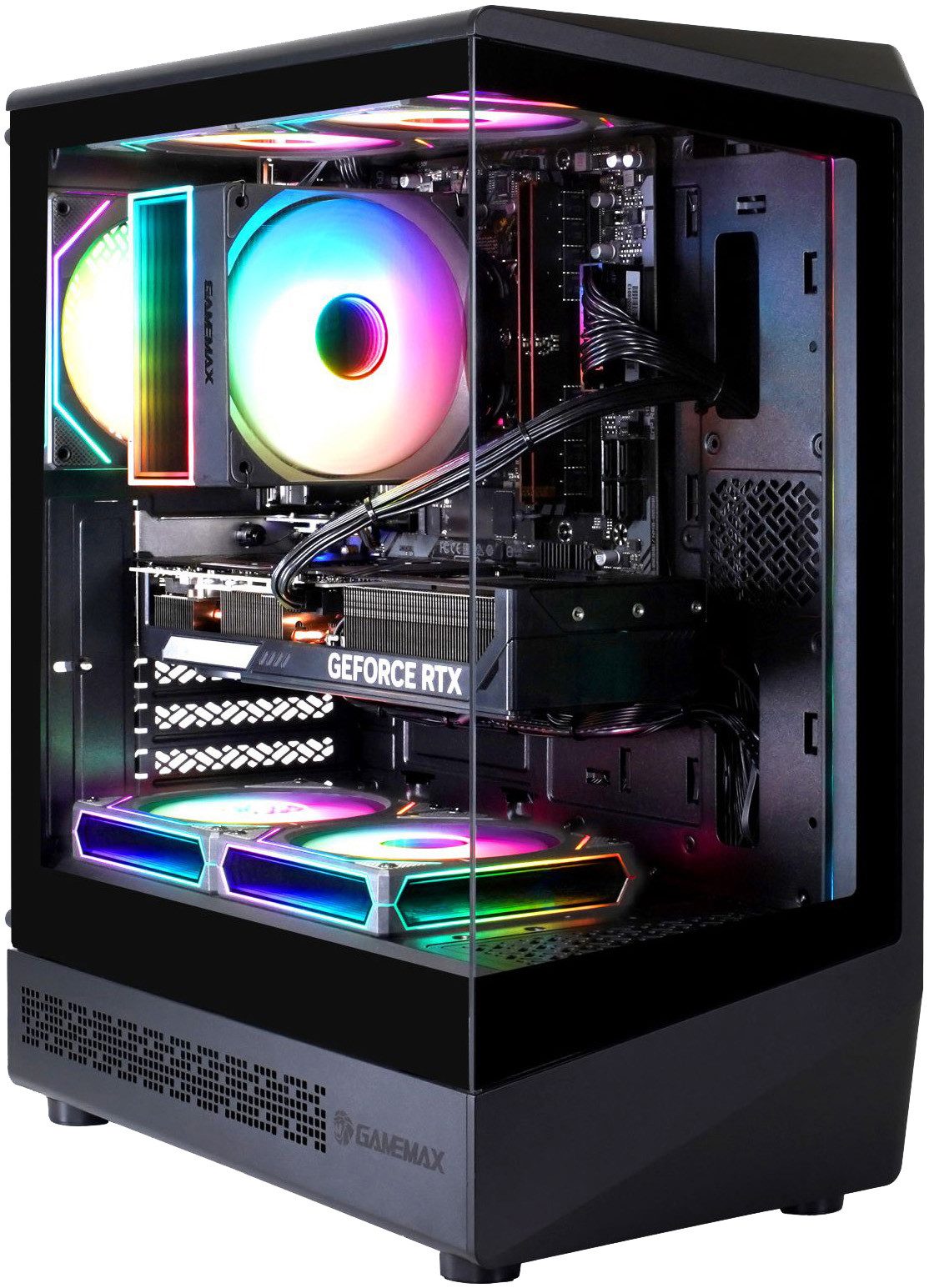 GAMEMAX GigaDeal VISTA COC AB 2789 Ryzen 5 7500F 16GB DDR5 1TB SSD RTX 5060Ti Gaming-PC-Komplettsystem (32", AMD Ryzen 5 7500F, RTX 5060 Ti, 16 GB RAM, 1000 GB SSD, Windows 11, DDR5 RAM + Gigabyte GS32QCA LED-Monitor Curved, 80 cm 32)