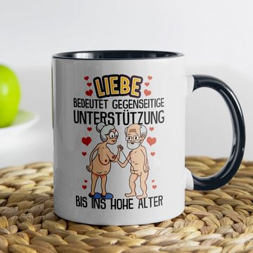 22Feels Tasse Jahrestag Geschenk Ihn Mann Freund Ehemann Kaffetasse 1. Hochzeitstag, Keramik, Made in Germany, Spülmaschinenfest, Zweifarbig