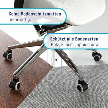 BlingBin Stuhlrolle 5x Rollen für Bürostuhl Caster Wheels für Stuhl Ersatz Räder, (5er/Set, 5-St), Drehstuhlrollen Stuhl Rollenset