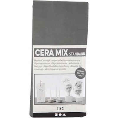 Creotime Modelliermasse Cera-Mix Standard Giessmasse Modelliergips, Hellgr