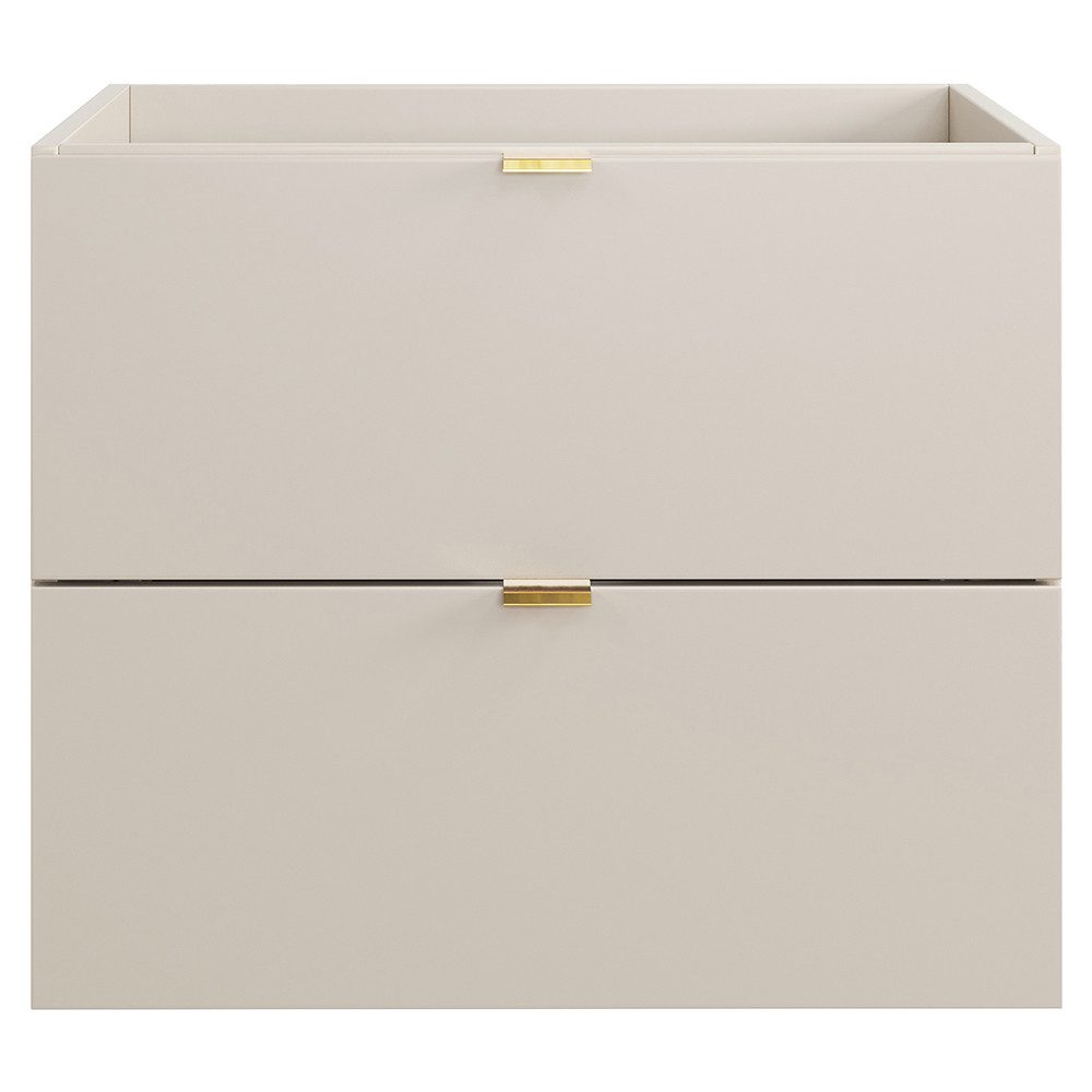 Lomadox Waschbeckenschrank DURANGO-56 Waschtischunterschrank 120cm, kaschmir, 2 Schubladen, Softclose
