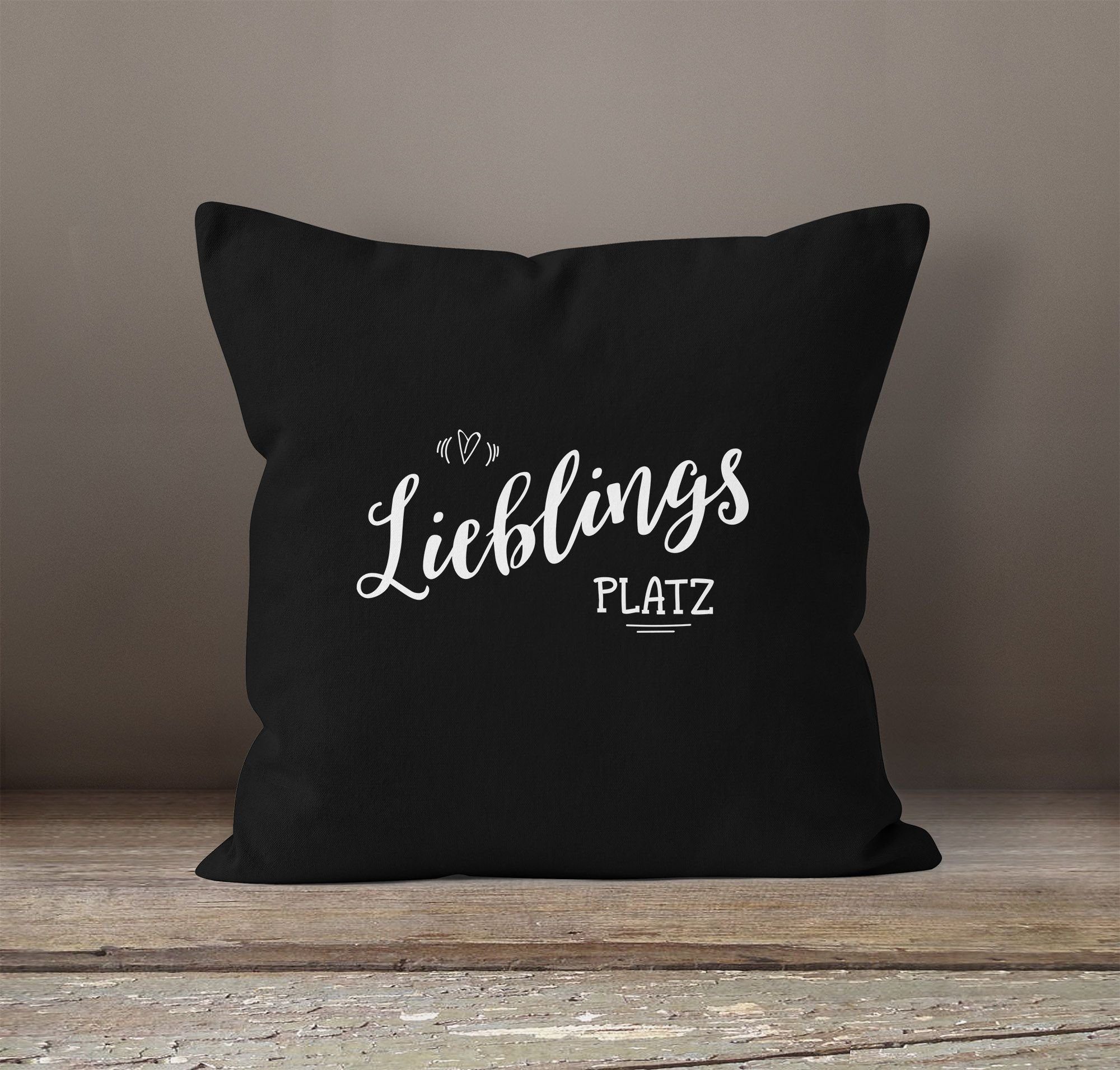 MoonWorks Dekokissen Kissenbezug Lieblingsplatz Geschenk Kissen-Hülle günstig online kaufen