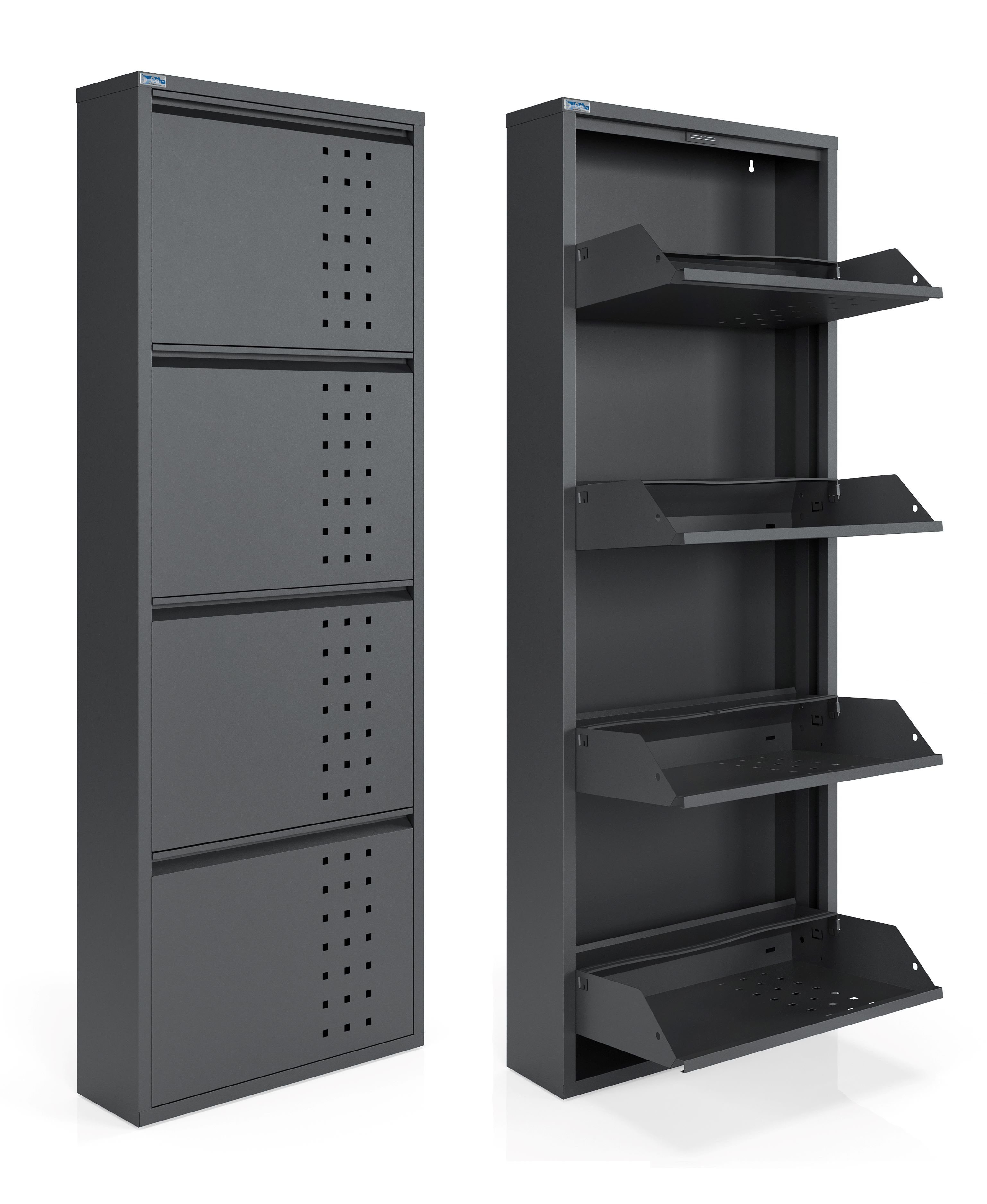 Kaufexpress GmbH Schuhschrank Metall-Schuhregal mit 4 günstig online kaufen