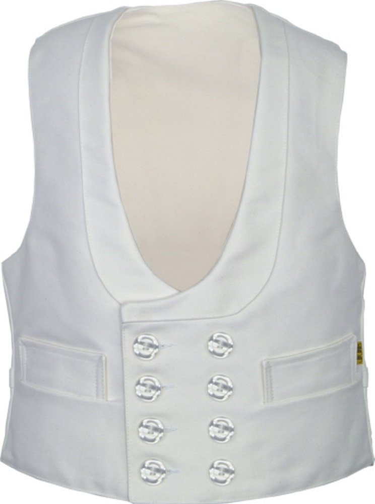 JOB Arbeitsweste Zunftweste Zunftmode Weste Maurer Doppelpilot weiß Zunftweste