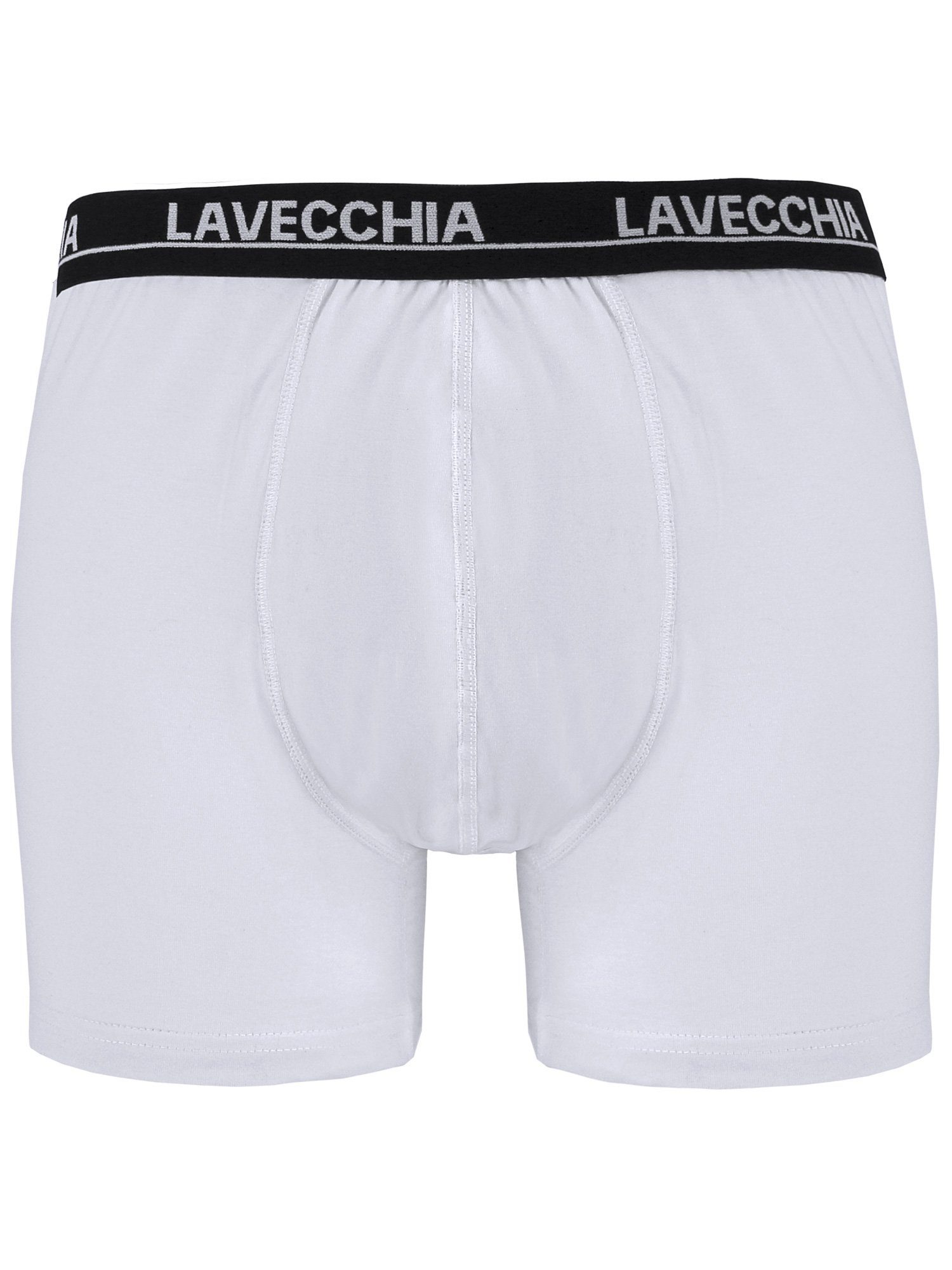 Lavecchia Boxershorts am FL-1020 Herren Übergrößen weiß Logoschriftzug (Packung, Bund mit Retroshorts 3-St)
