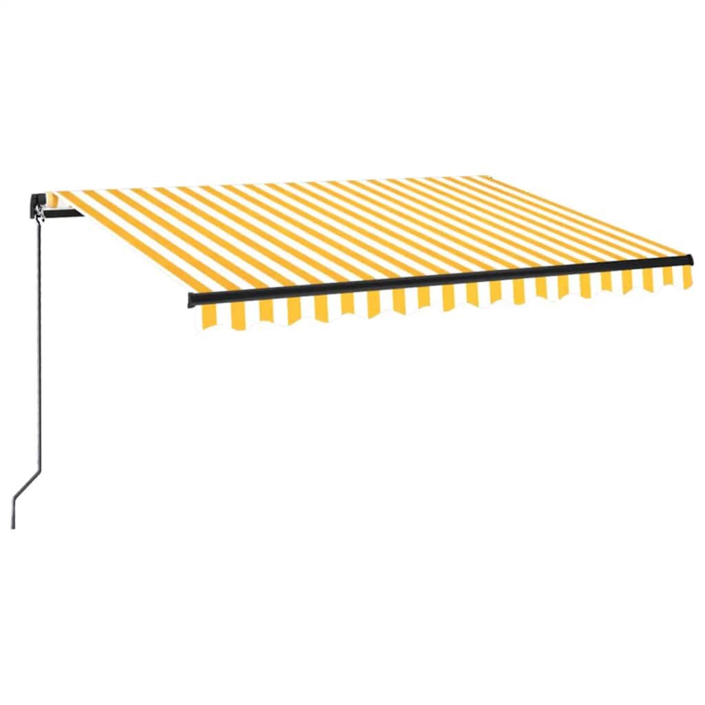 furnicato Markise Versenkbare 350 x 250 cm in Gelb und Weiß (1-St)