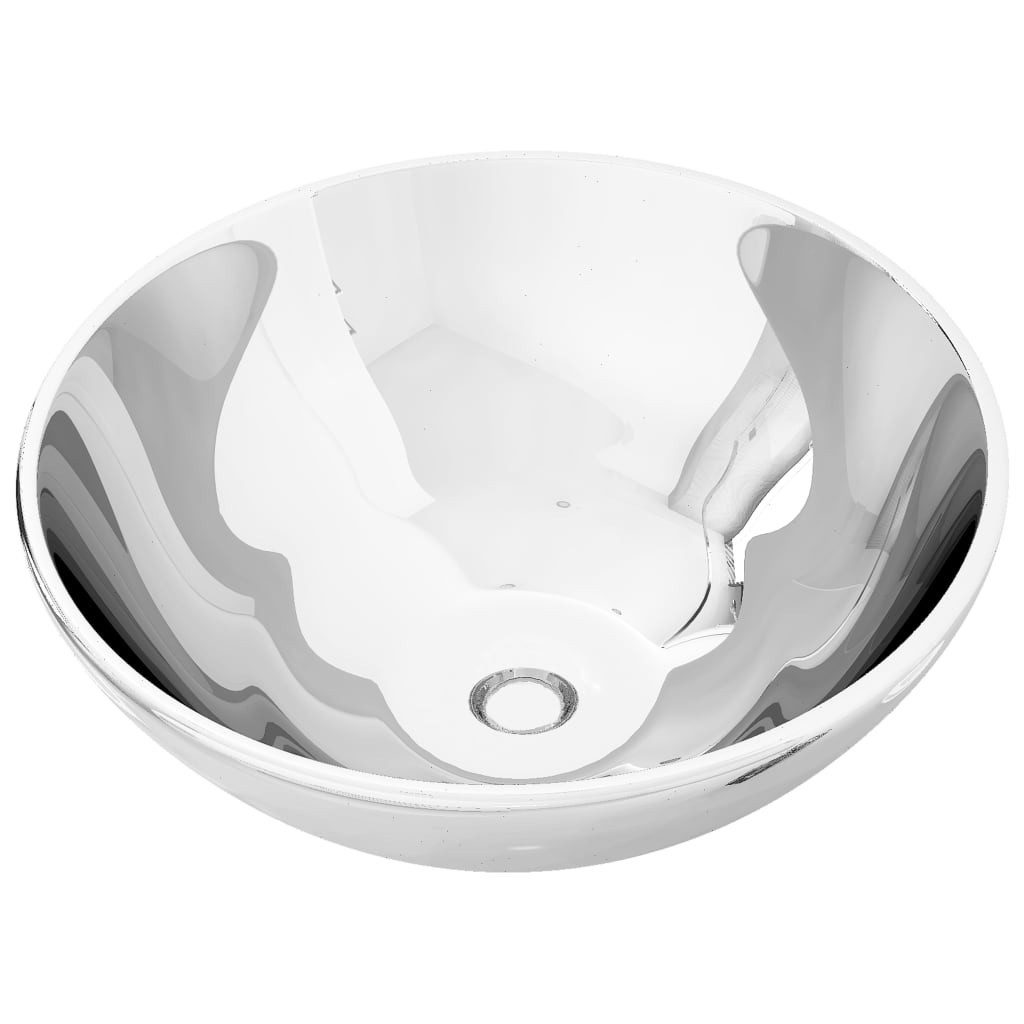 vidaXL Waschbecken 325 x 14 cm Waschbecken Badezimmer Aufsatzwaschbecken 32,5x14 cm Keram