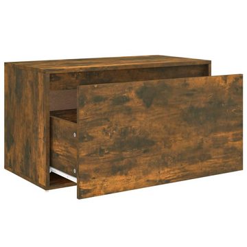 furnicato Truhenbank Flurbank 80x40x45 cm Räuchereiche Holzwerkstoff