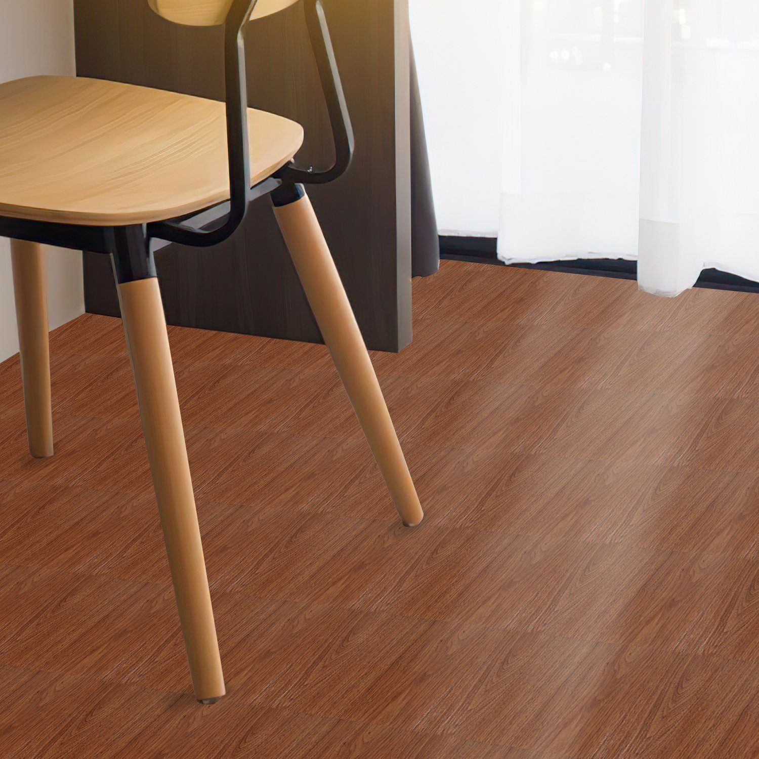 Fußbodenheizung Bodenbelag Vinylboden geeignet,schallhemmend Gimisgu Selbstklebend, Vinylboden Laminat Vinyl Holzfarbe Dekor-Dielen