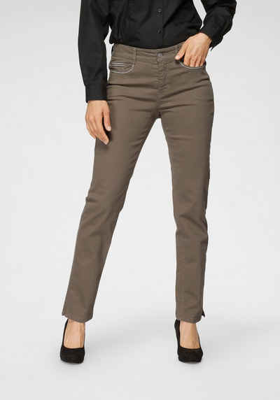 MAC Slim-fit-Jeans »Angela Pipe Embro« Mit aufwendiger Sticherei auf den vorderen und hinteren Taschen