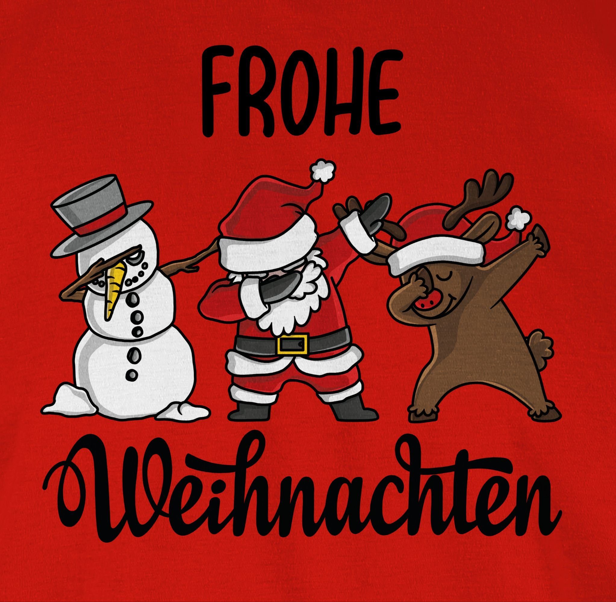 Shirtracer Frohe Rot 2 T-Shirt Weihnachten Dabbing Weihachten Kleidung