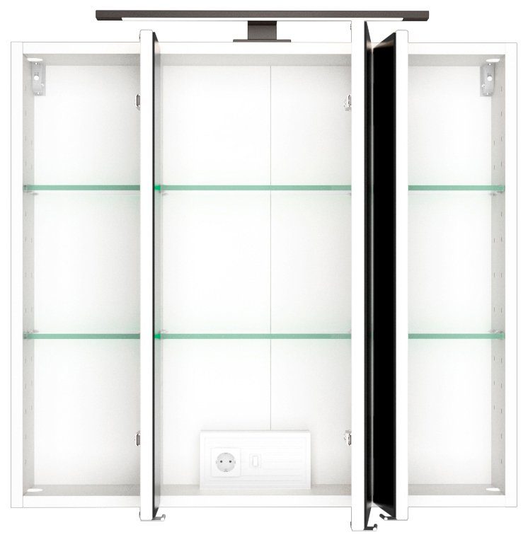 welltime Spiegelschrank "Luena", Breite 70 cm, mit 3D-Effekt, dank drei Spi günstig online kaufen