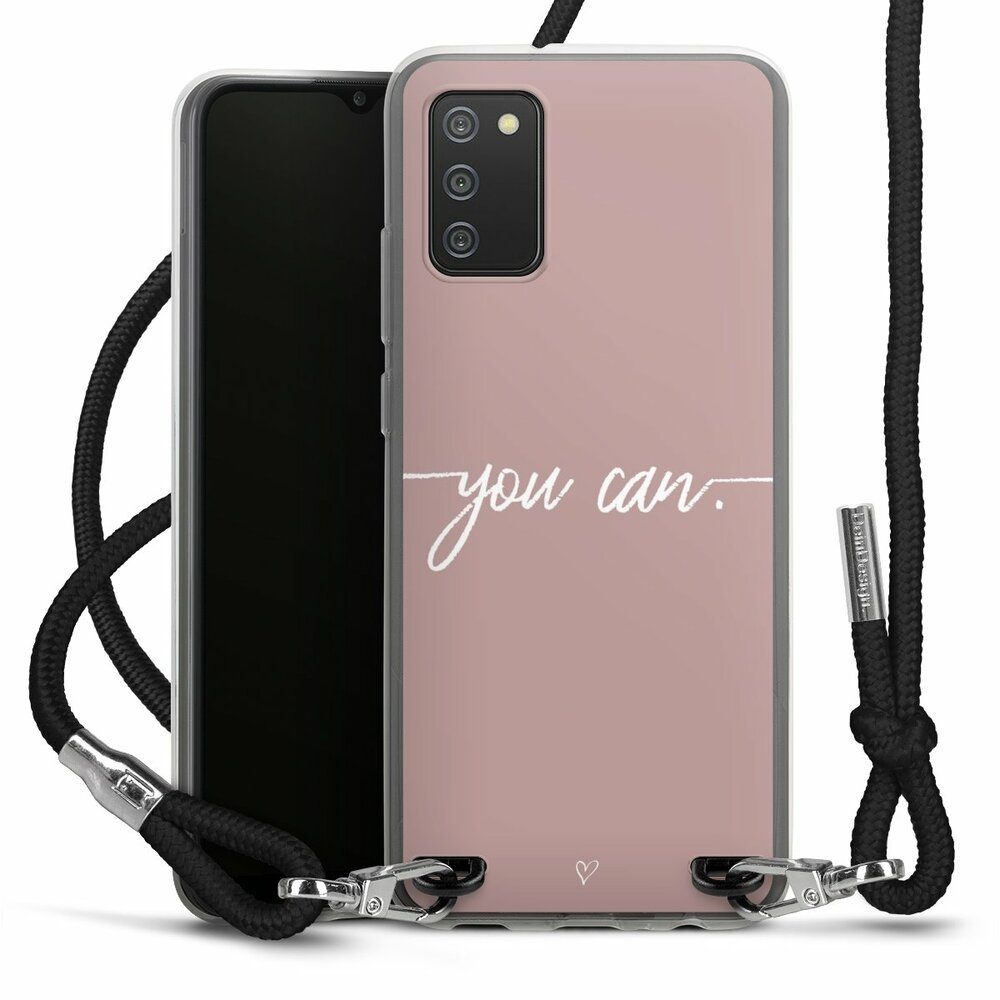 DeinDesign Handyhülle »Spruch Sprüche Motivation You Can«, Samsung Galaxy  A02s Handykette Hülle mit Band Case zum Umhängen
