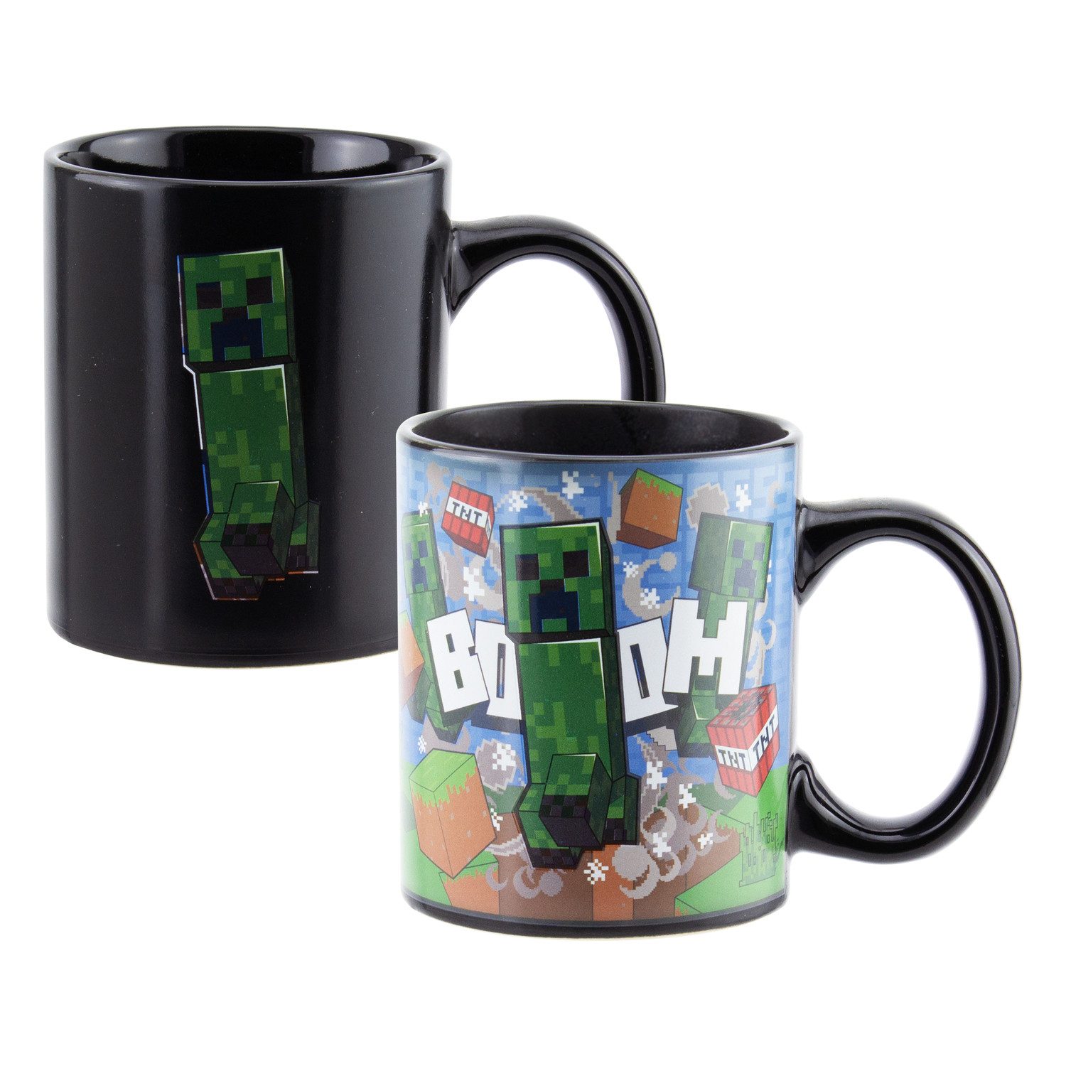 Paladone Tasse Minecraft Creeper Explosion Kaffeebecher mit Wärmeeffekt