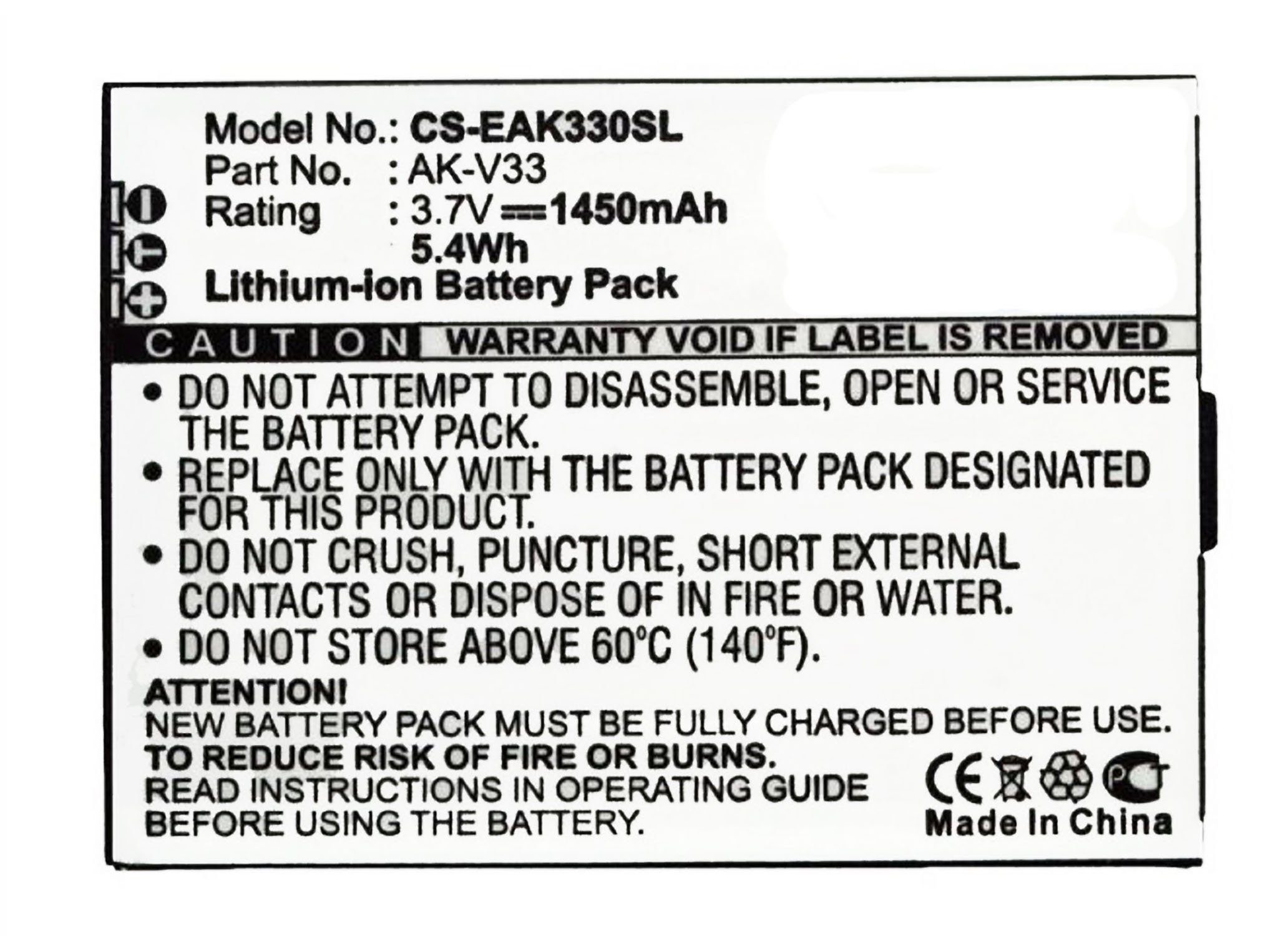 MobiloTec Akku kompatibel mit Emporia AK-V33 Akku Akku 1450 mAh (1 St)