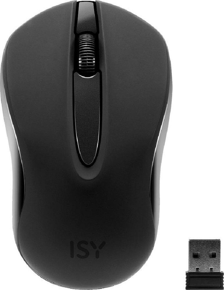 ISY Wireless Optical Mouse Maus (Funk, kabellos, Plug & Play)