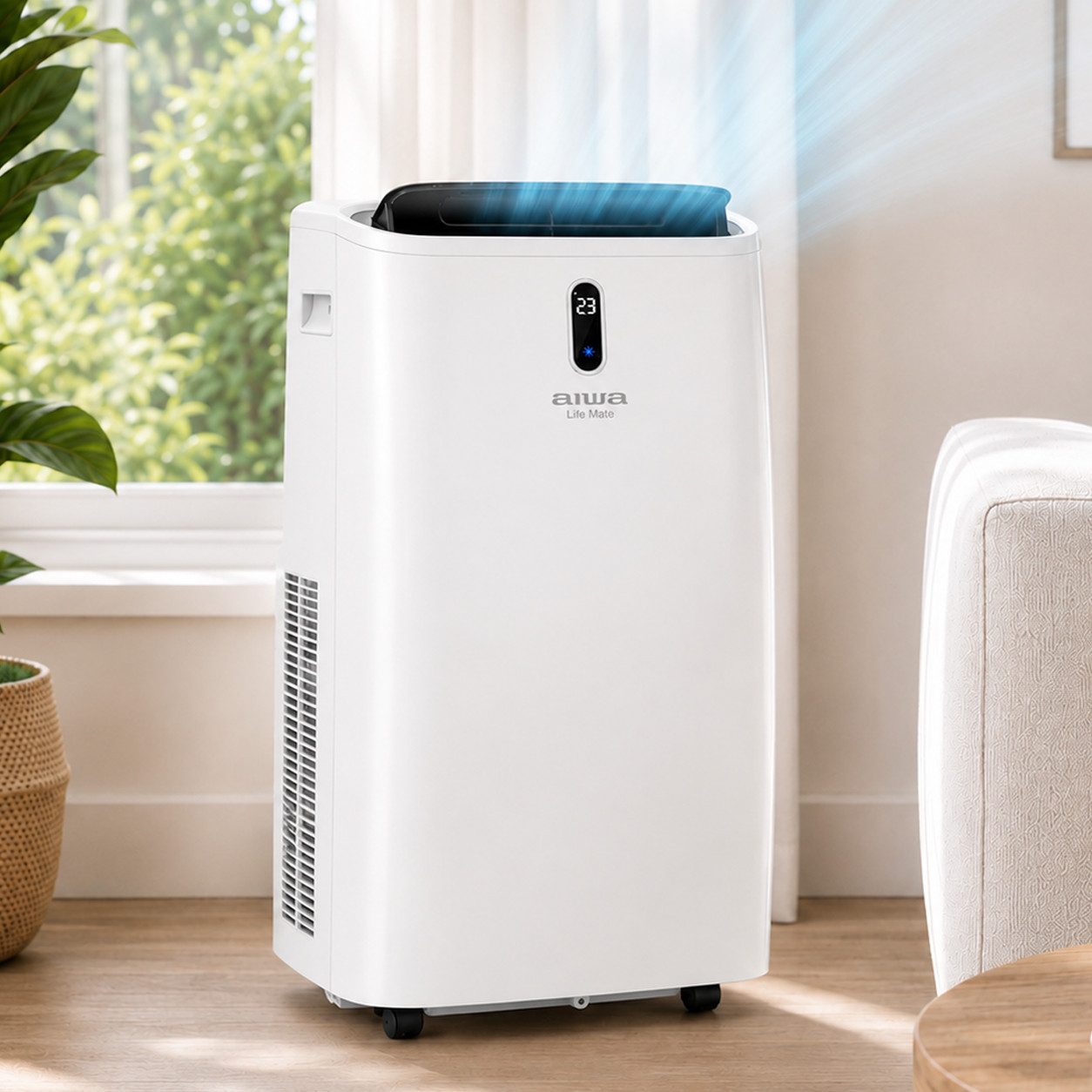 VESKA Klimagerät Klimaanlage Mobil 12000 BTU/h - 3.500 Watt, Monoblock mit WiFi/ App - Fernbedienung, Timer, Luftentfeuchter