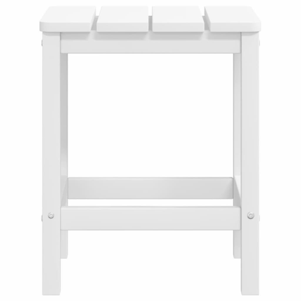 Gartenstuhl vidaXL Tisch Weiß mit Adirondack-Gartenstühle Hocker HDPE