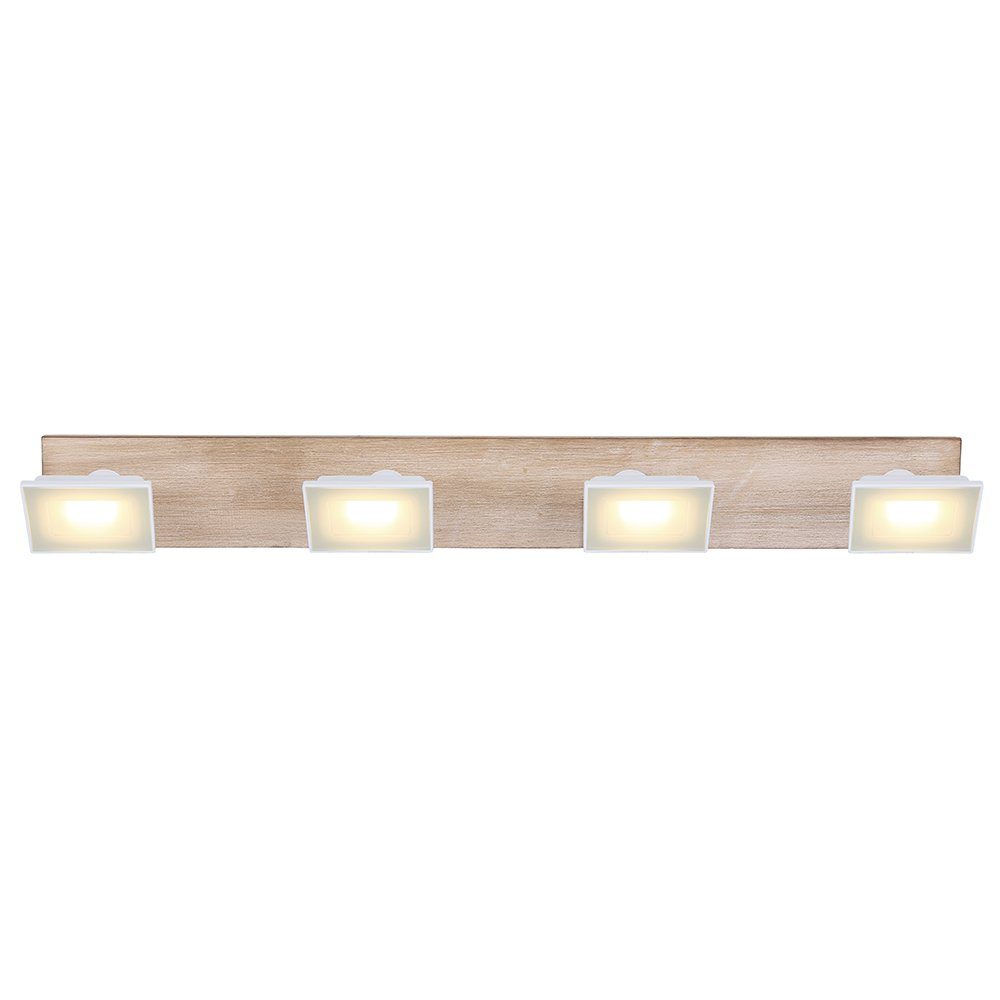 etc-shop Holz verbaut, Deckenspot, LED-Leuchtmittel Mehrflammig Deckenleuchte fest LED braun Deckenlampe